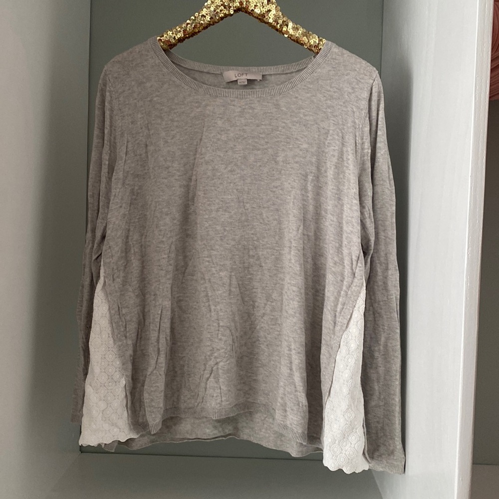 LOFT Lace Inset Sweater Size XXL